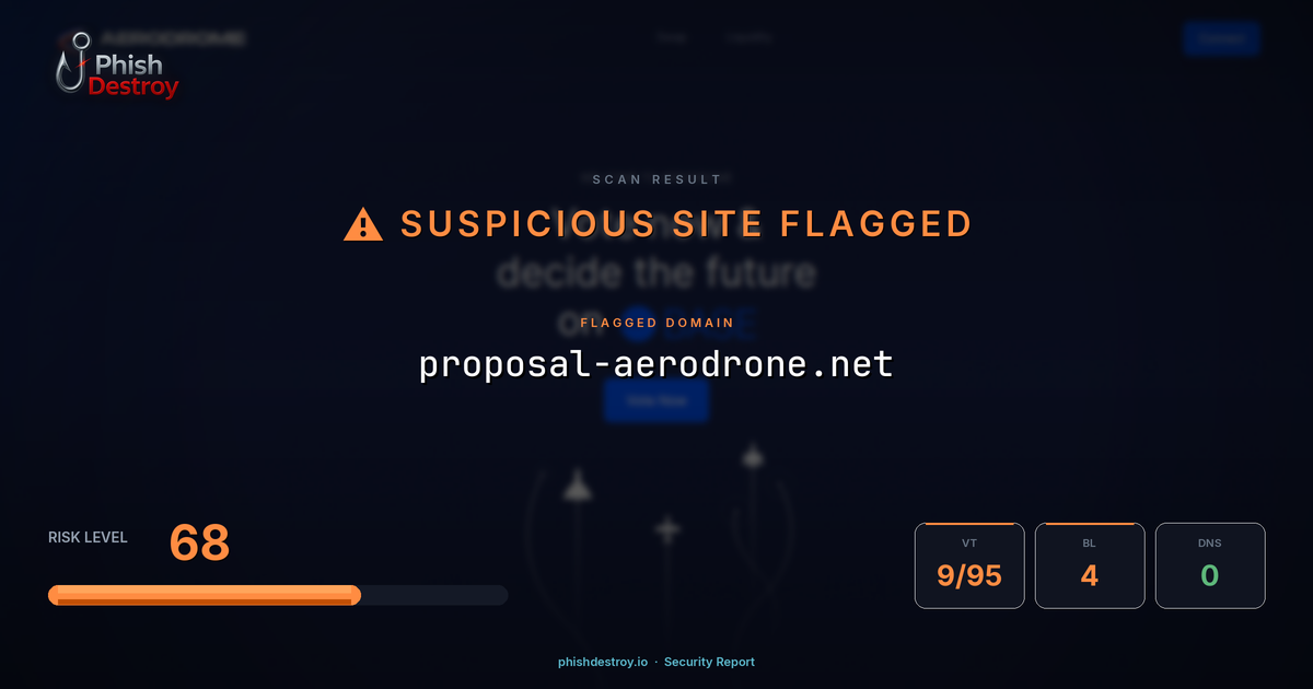 proposal-aerodrone.net phishing report — threat analysis by PhishDestroy