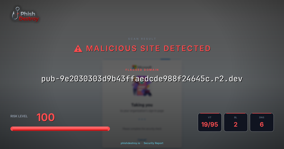 pub-9e2030303d9b43ffaedcde988f24645c.r2.dev phishing report — threat analysis by PhishDestroy
