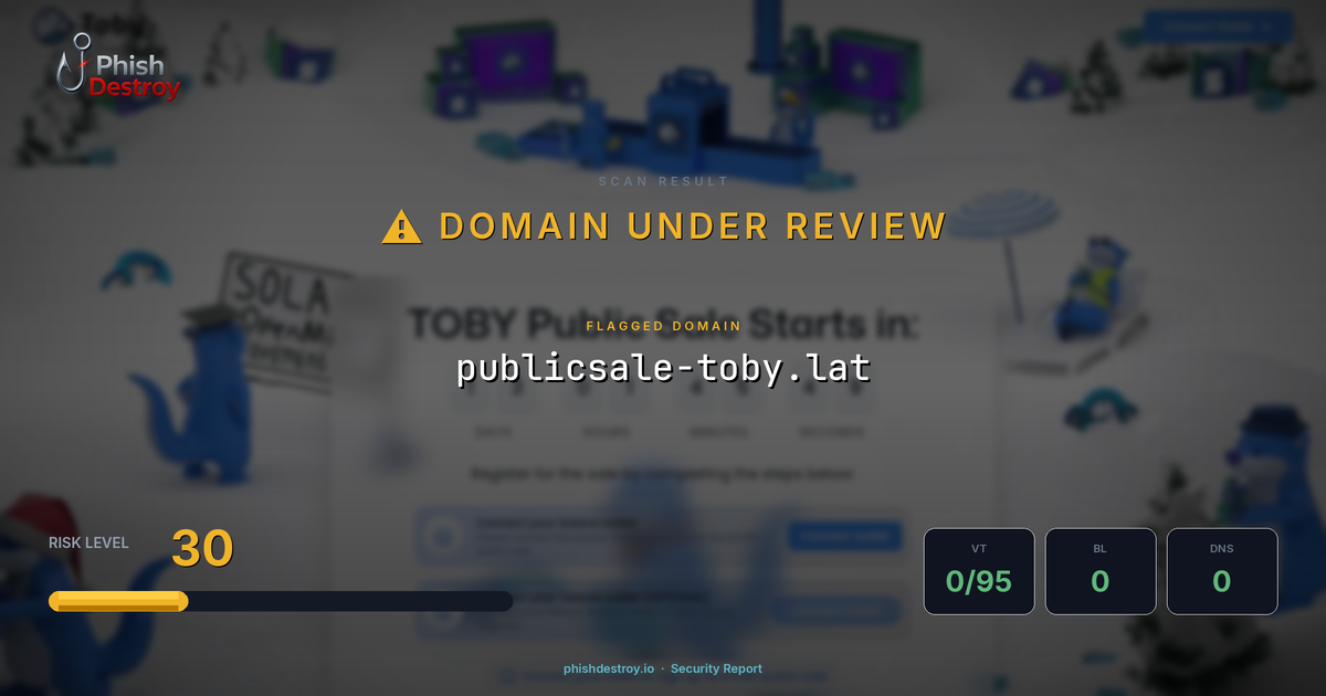 publicsale-toby.lat phishing report — threat analysis by PhishDestroy