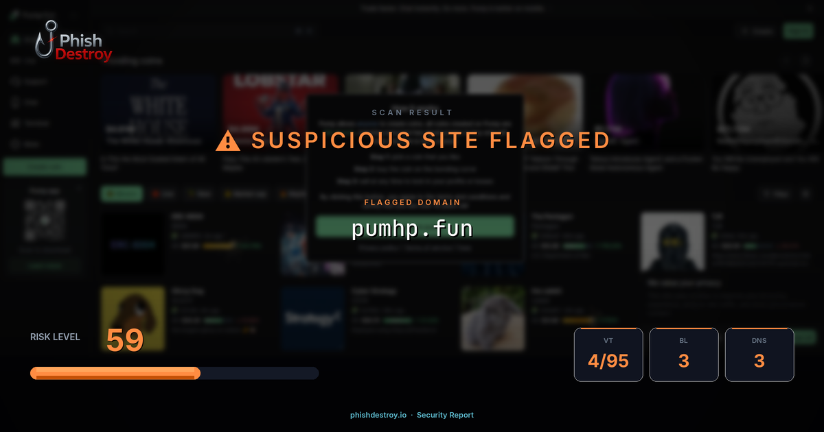 pumhp.fun phishing report — threat analysis by PhishDestroy