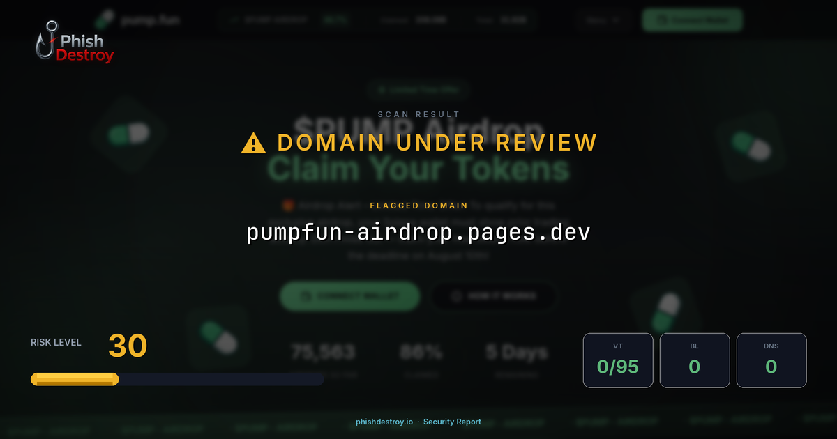 pumpfun-airdrop.pages.dev phishing report — threat analysis by PhishDestroy