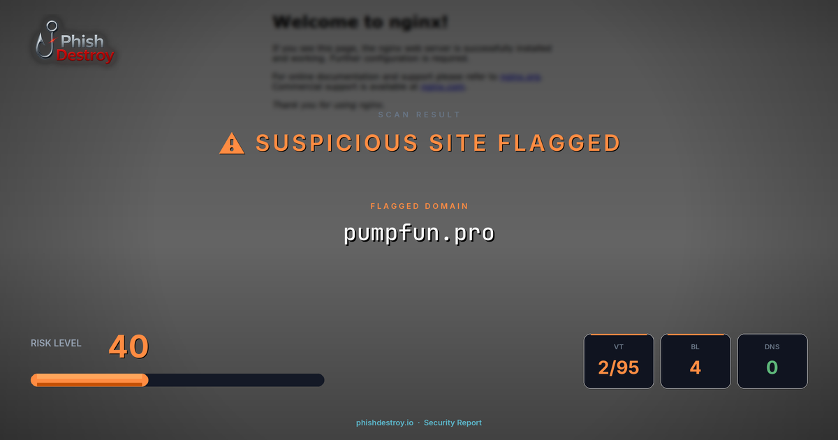 pumpfun.pro phishing report — threat analysis by PhishDestroy
