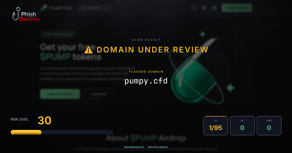 pumpy.cfd phishing report — threat analysis by PhishDestroy