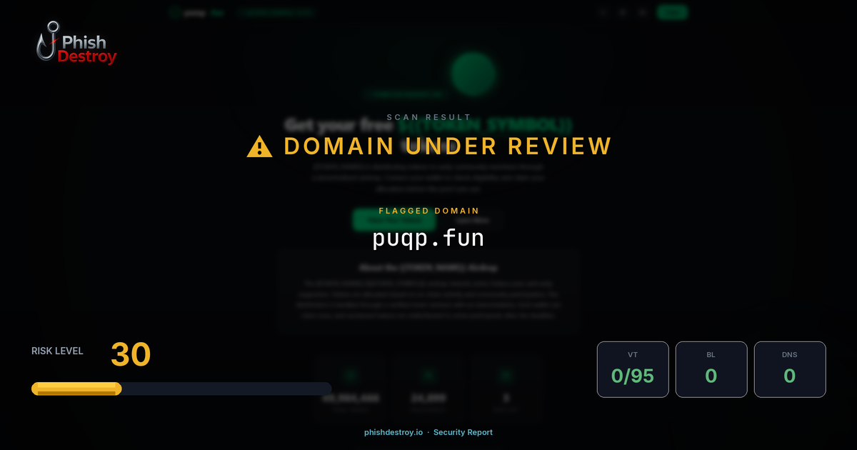 puqp.fun phishing report — threat analysis by PhishDestroy