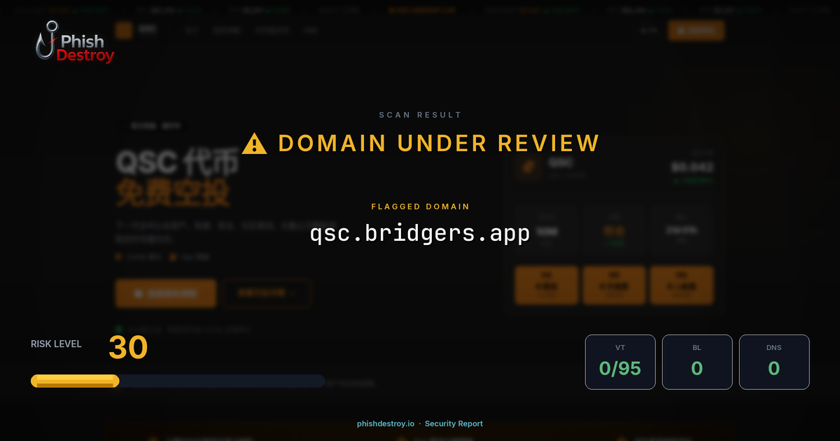 qsc.bridgers.app phishing report — threat analysis by PhishDestroy