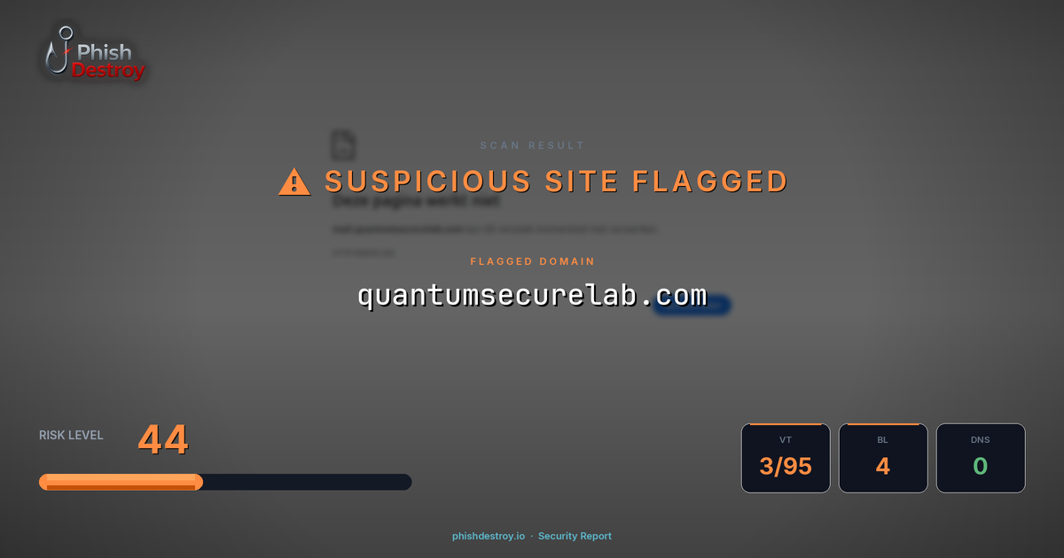 quantumsecurelab.com phishing report — threat analysis by PhishDestroy
