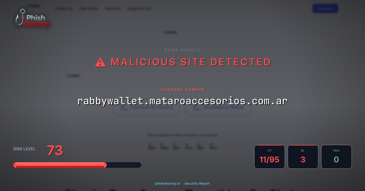 rabbywallet.mataroaccesorios.com.ar phishing report — threat analysis by PhishDestroy