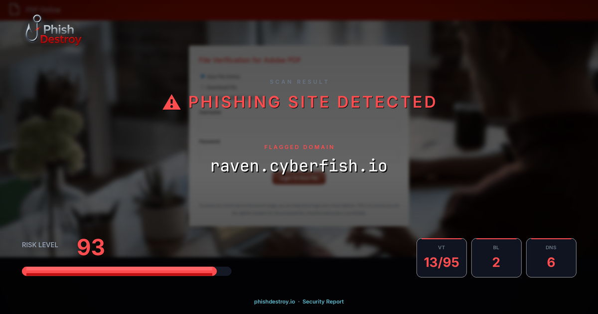 raven.cyberfish.io phishing report — threat analysis by PhishDestroy