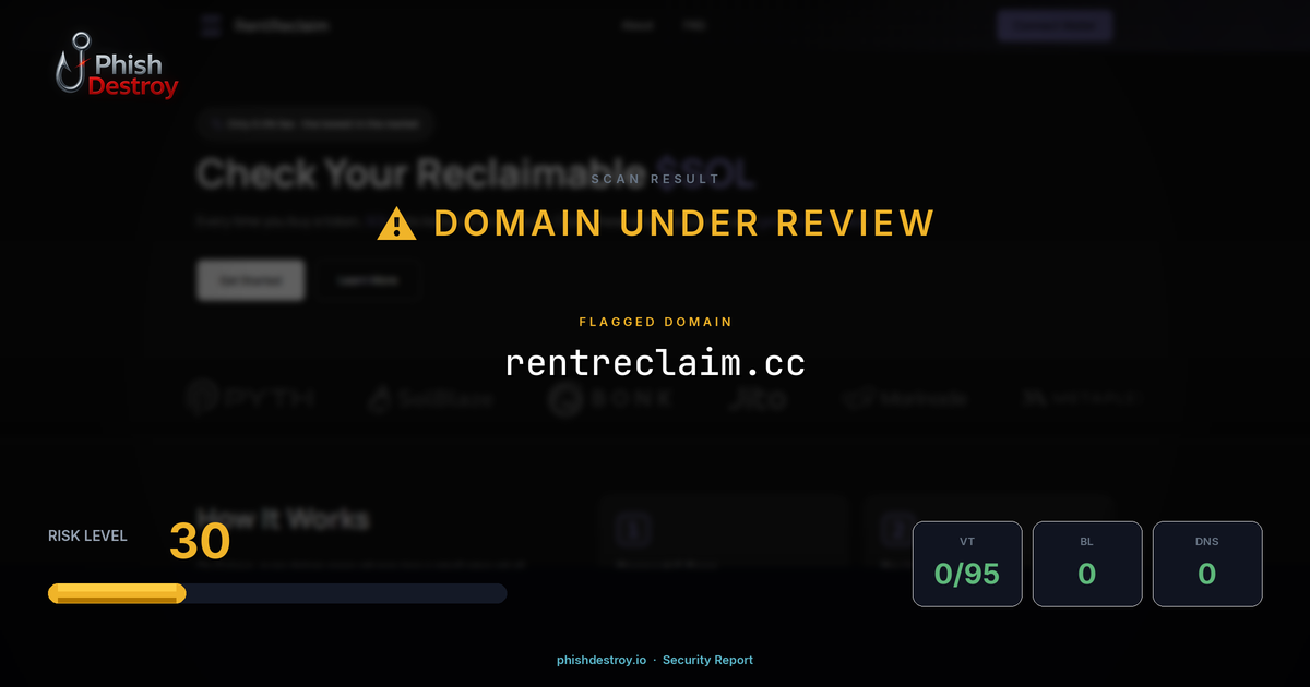 rentreclaim.cc phishing report — threat analysis by PhishDestroy