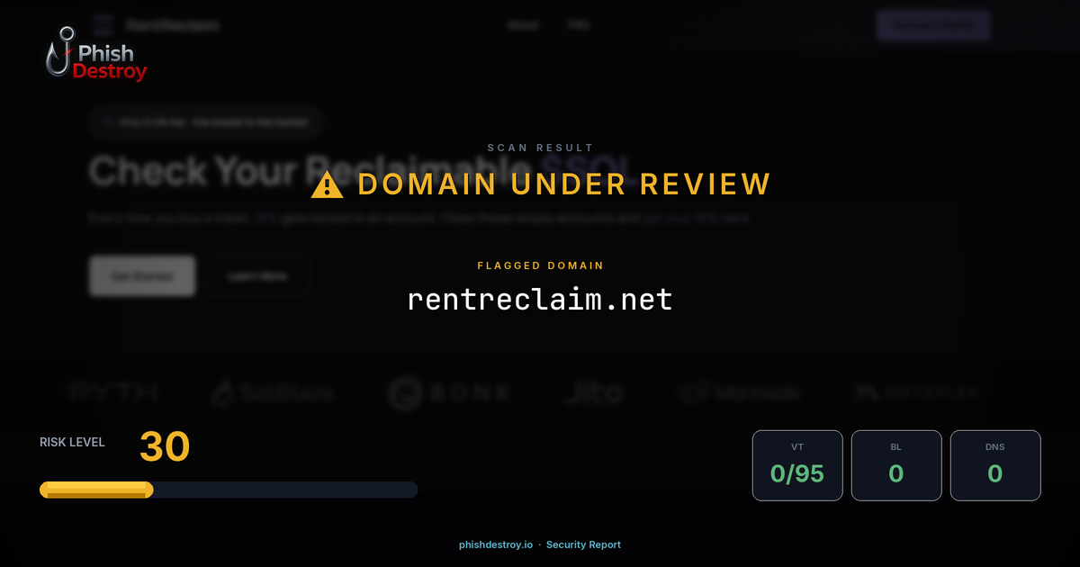rentreclaim.net phishing report — threat analysis by PhishDestroy