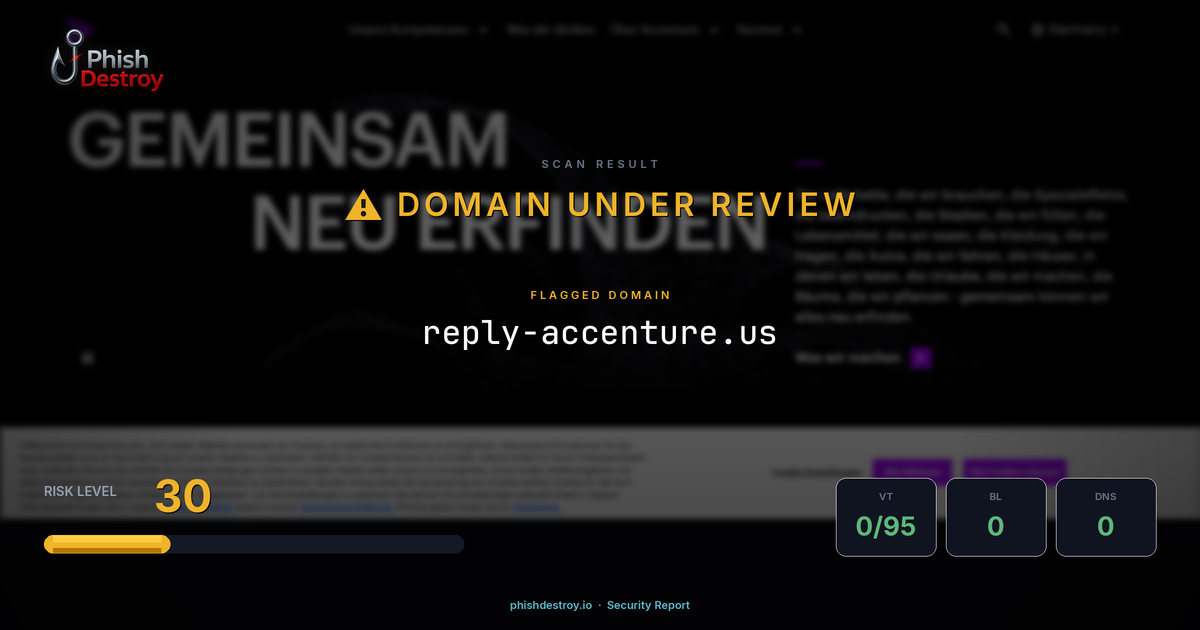 reply-accenture.us phishing report — threat analysis by PhishDestroy