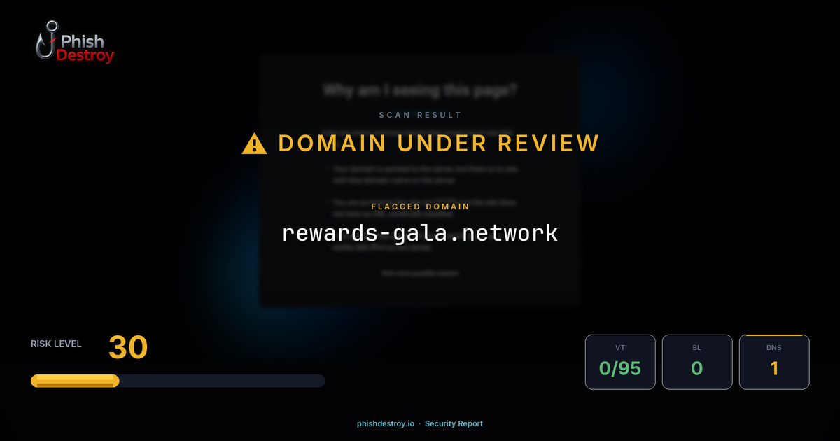 rewards-gala.network phishing report — threat analysis by PhishDestroy