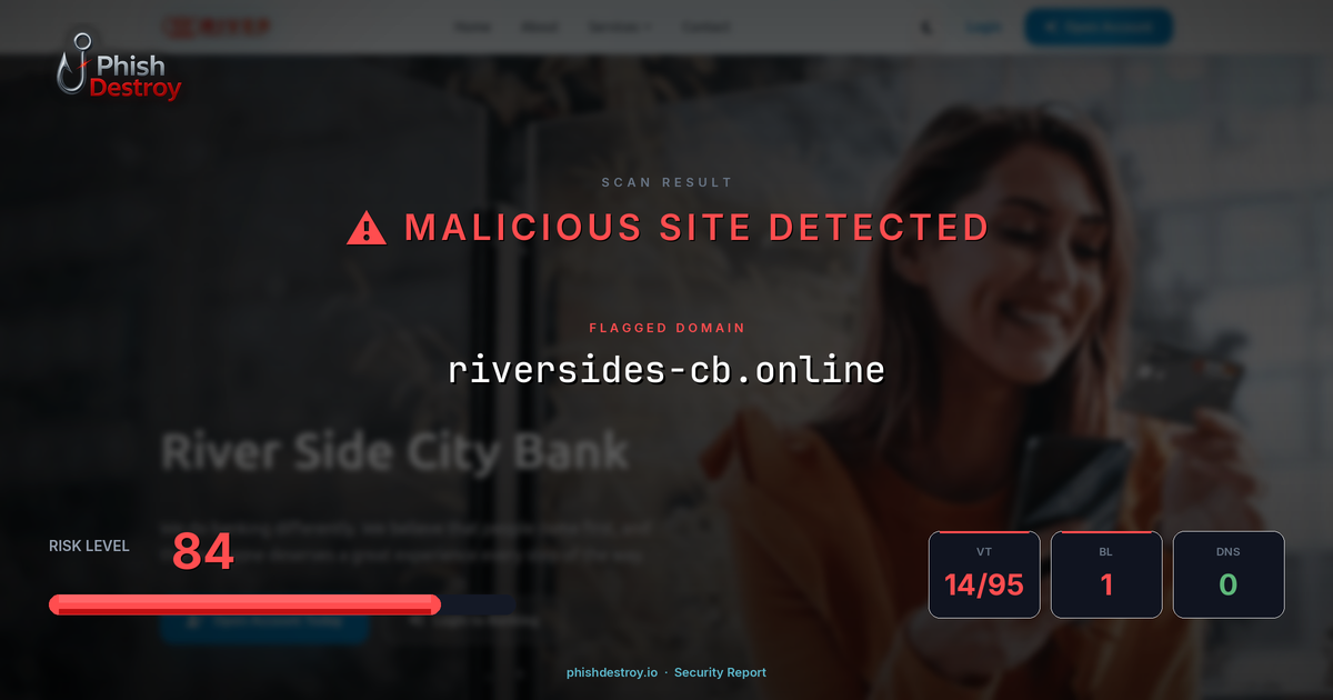 riversides-cb.online phishing report — threat analysis by PhishDestroy