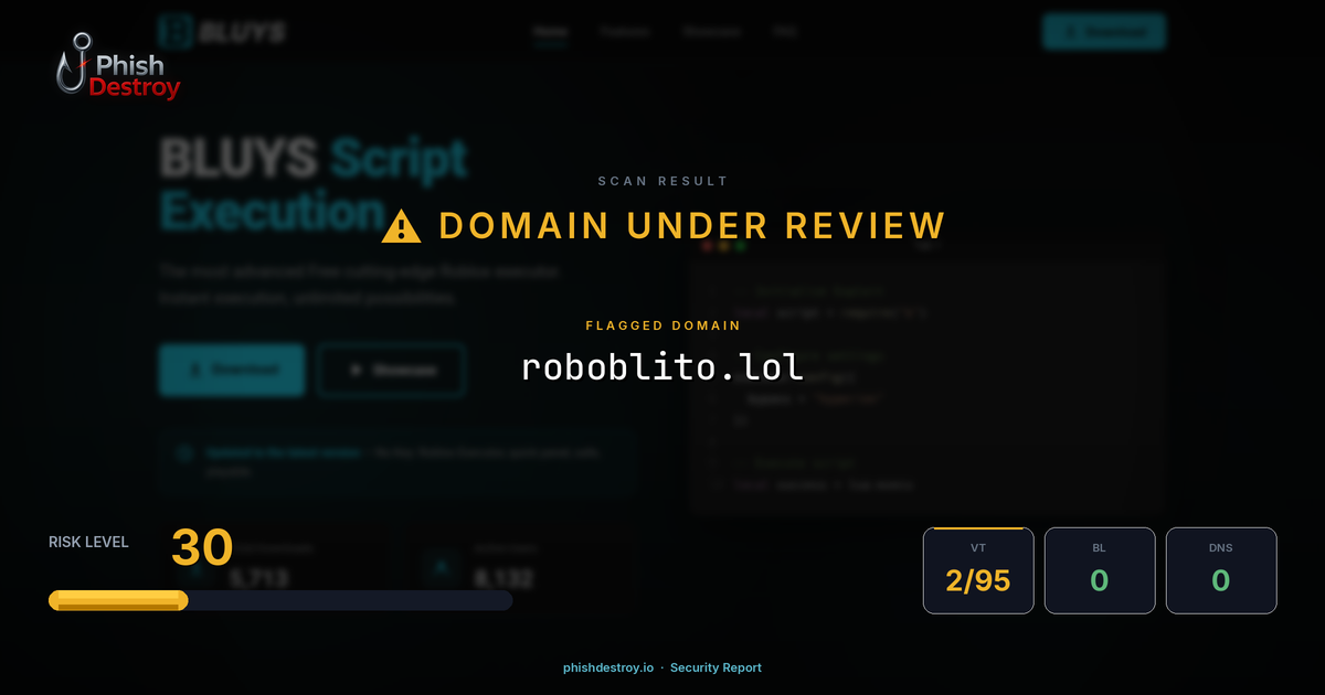 roboblito.lol phishing report — threat analysis by PhishDestroy