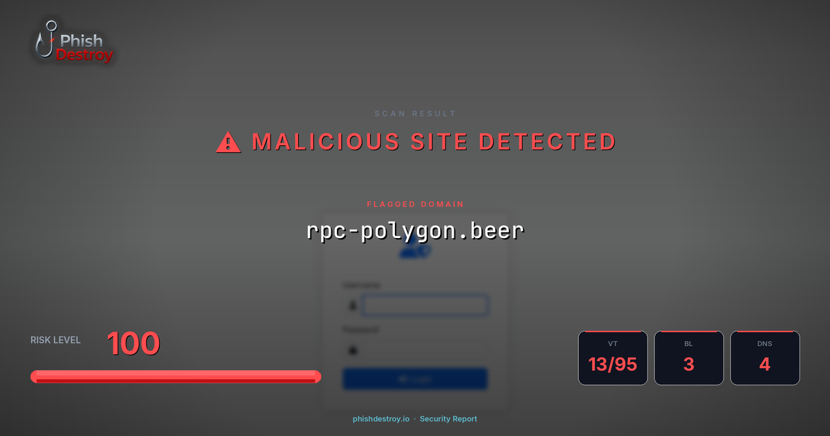 rpc-polygon.beer phishing report — threat analysis by PhishDestroy