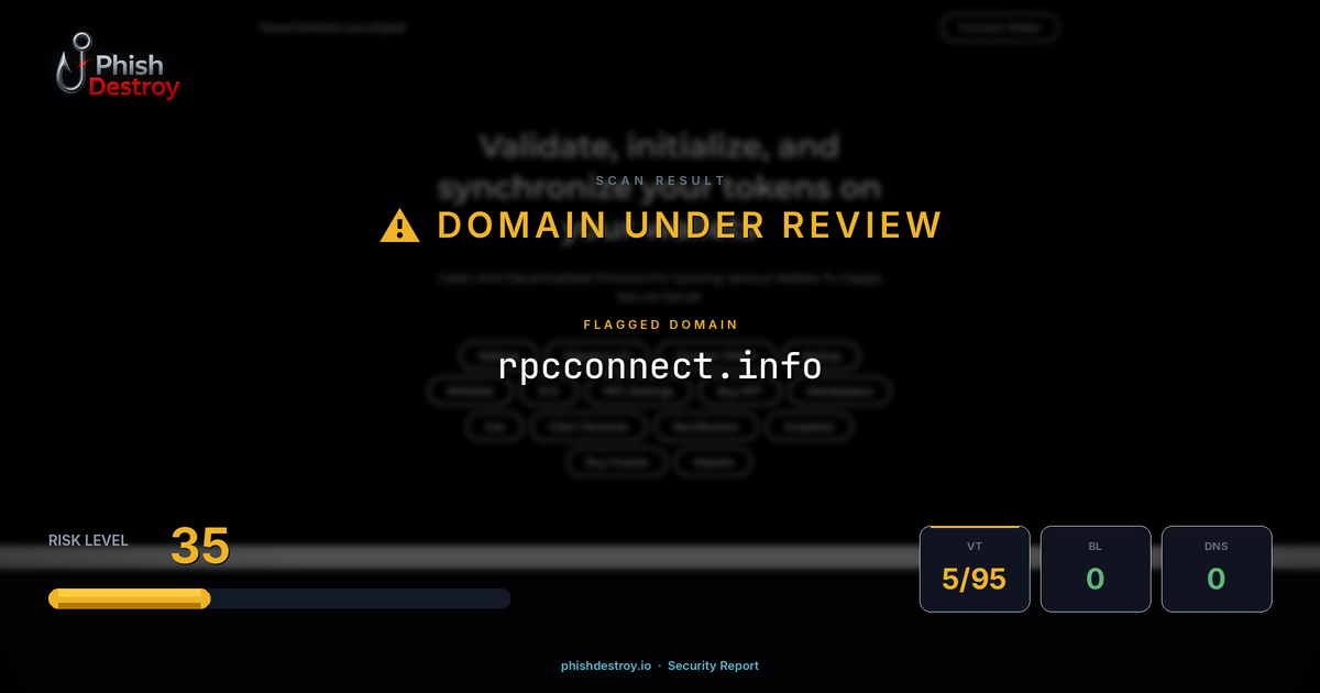rpcconnect.info phishing report — threat analysis by PhishDestroy