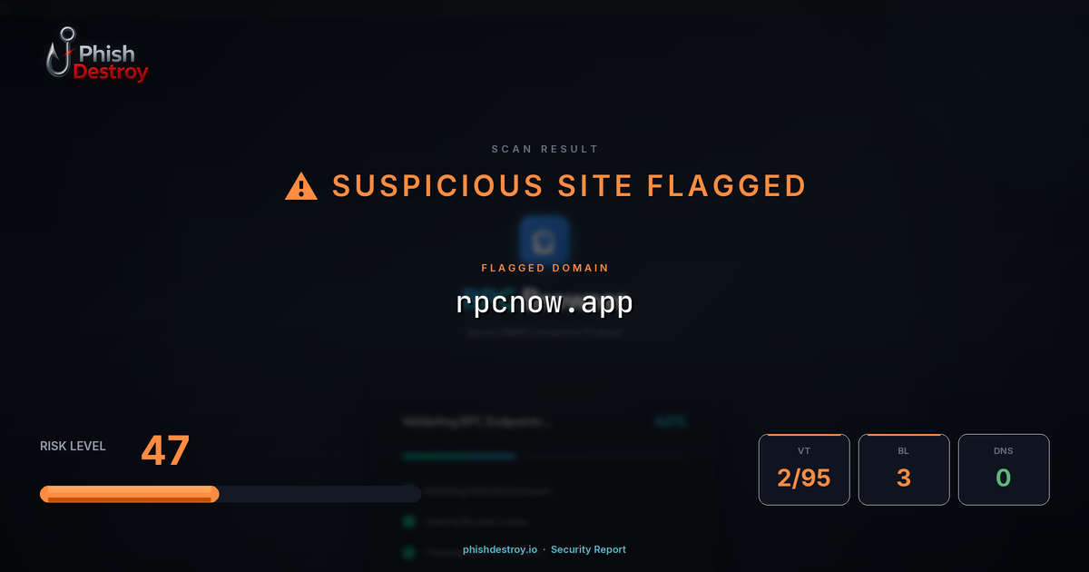 rpcnow.app phishing report — threat analysis by PhishDestroy
