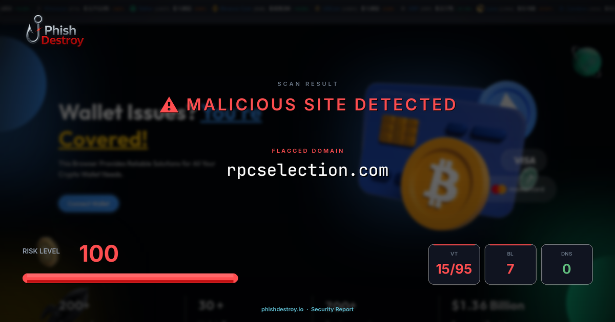 rpcselection.com phishing report — threat analysis by PhishDestroy