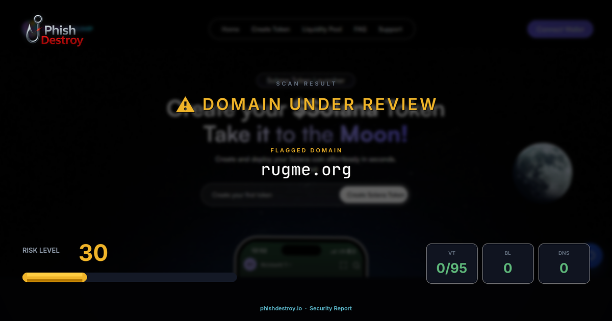 rugme.org phishing report — threat analysis by PhishDestroy