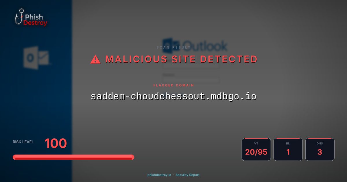 saddem-choudchessout.mdbgo.io phishing report — threat analysis by PhishDestroy