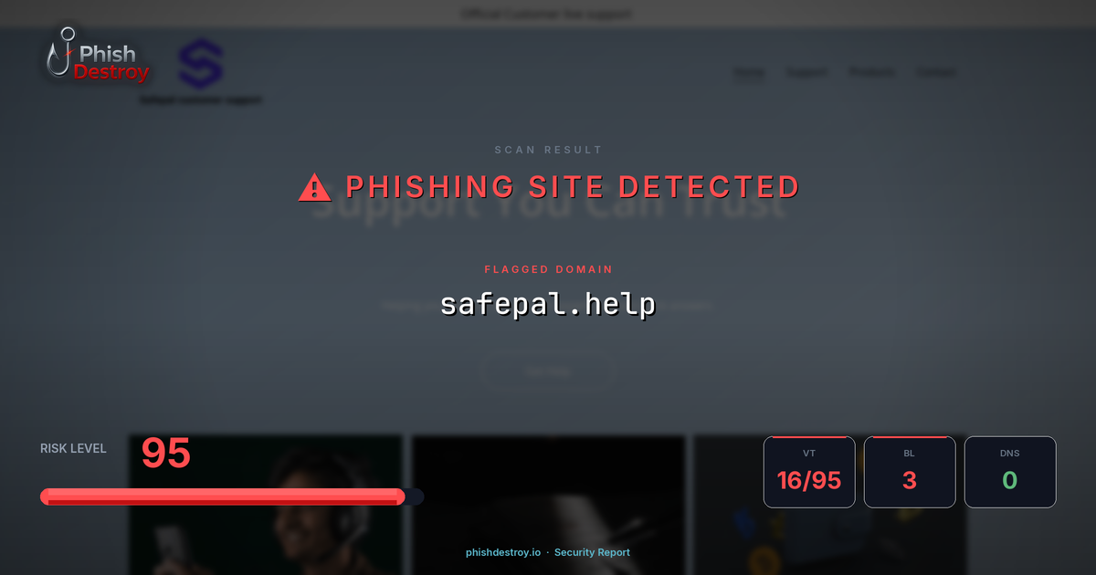safepal.help phishing report — threat analysis by PhishDestroy