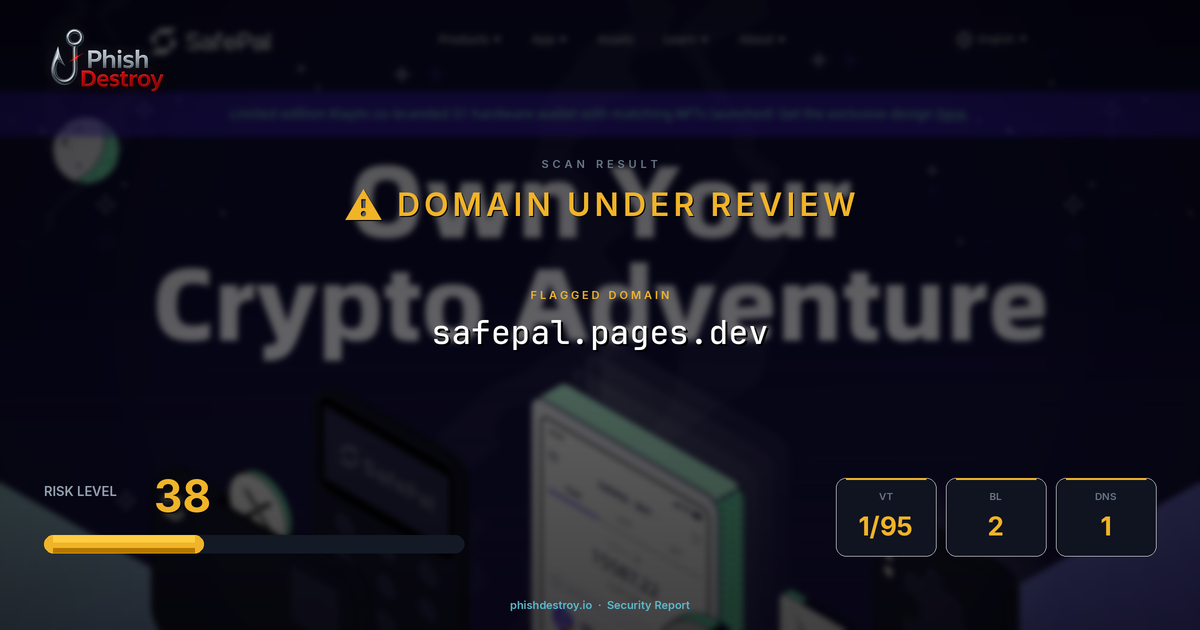safepal.pages.dev phishing report — threat analysis by PhishDestroy
