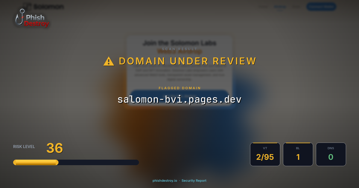 salomon-bvi.pages.dev phishing report — threat analysis by PhishDestroy