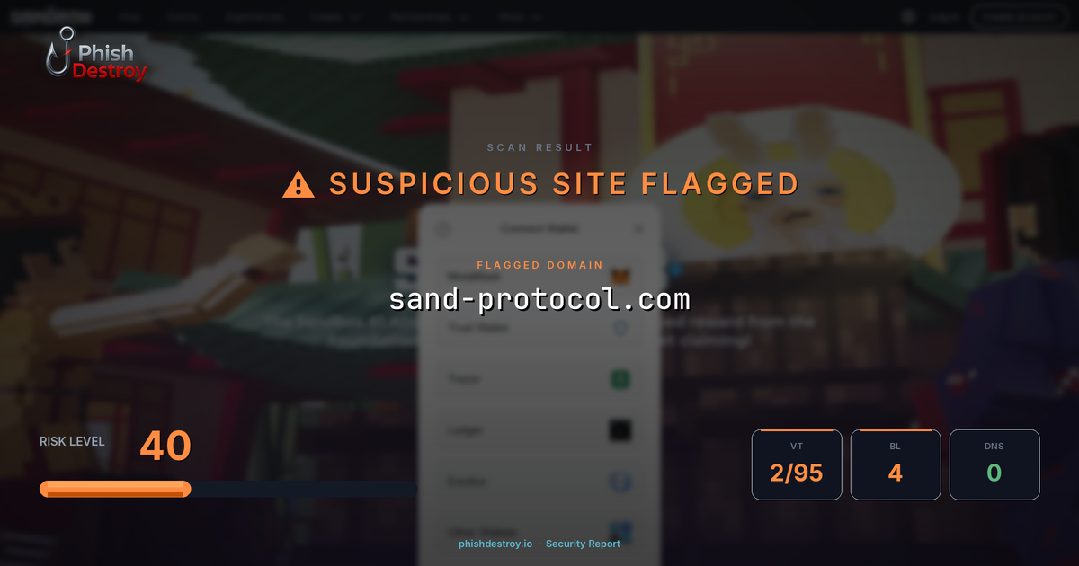 sand-protocol.com phishing report — threat analysis by PhishDestroy