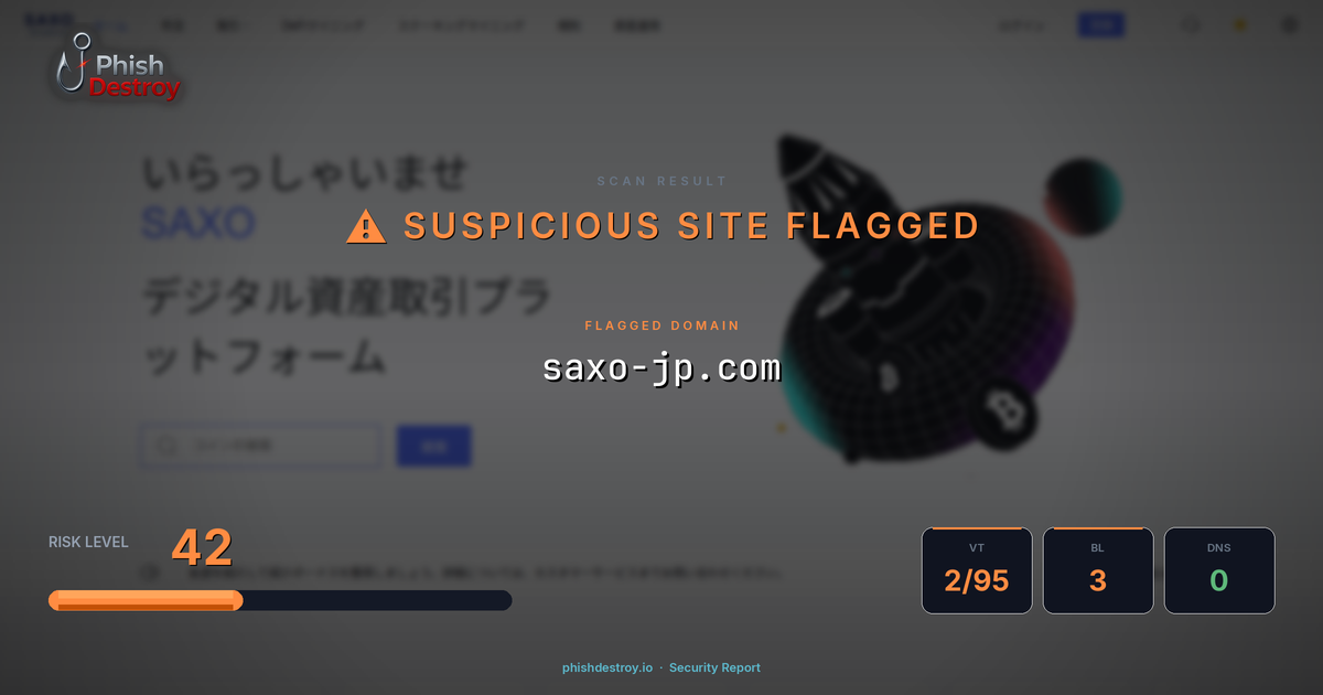 saxo-jp.com phishing report — threat analysis by PhishDestroy