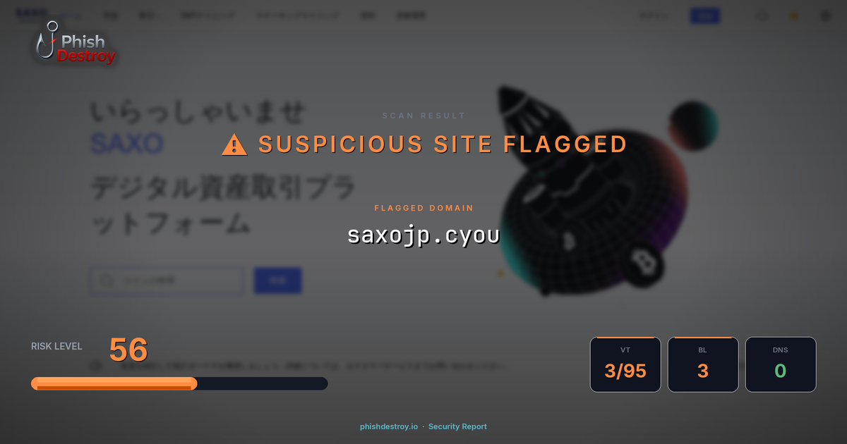 saxojp.cyou phishing report — threat analysis by PhishDestroy