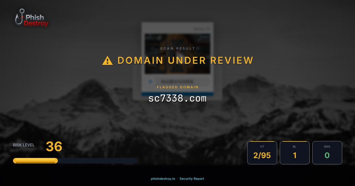 sc7338.com phishing report — threat analysis by PhishDestroy