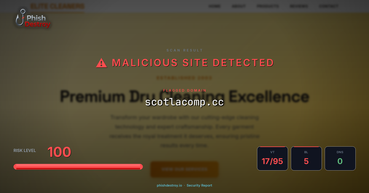 scotlacomp.cc phishing report — threat analysis by PhishDestroy