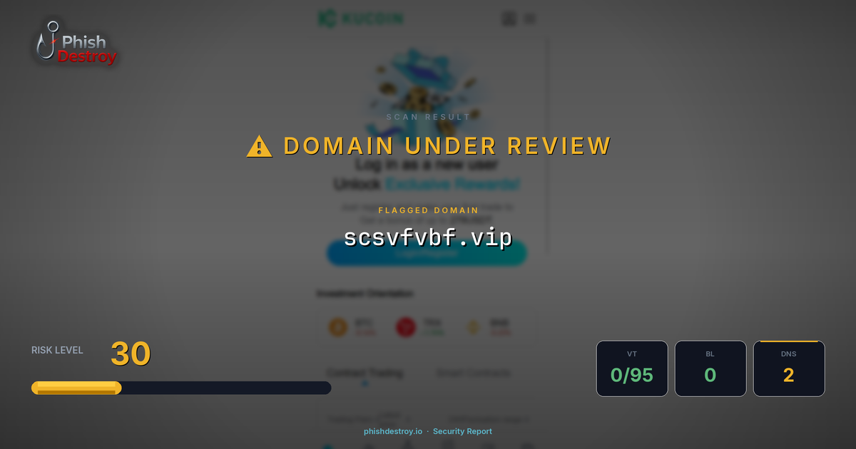 scsvfvbf.vip phishing report — threat analysis by PhishDestroy