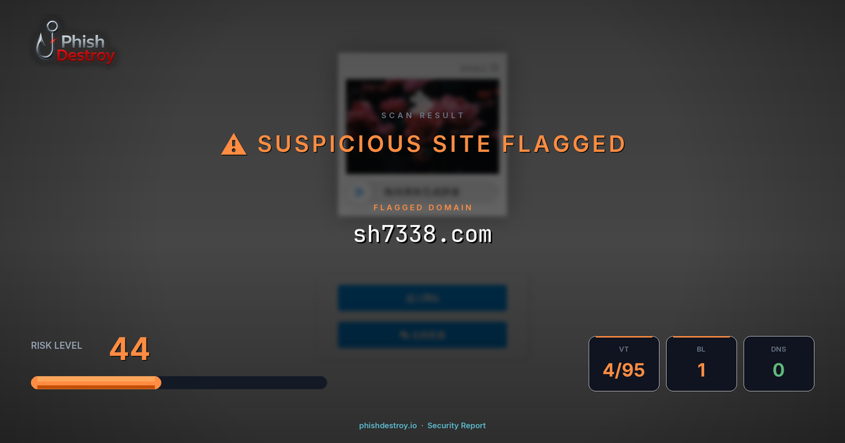 sh7338.com phishing report — threat analysis by PhishDestroy