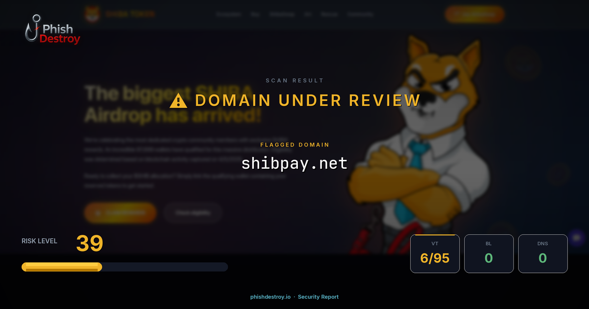 shibpay.net phishing report — threat analysis by PhishDestroy