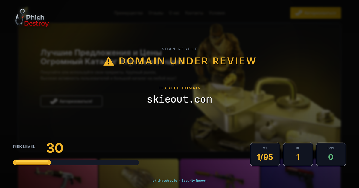 skieout.com phishing report — threat analysis by PhishDestroy