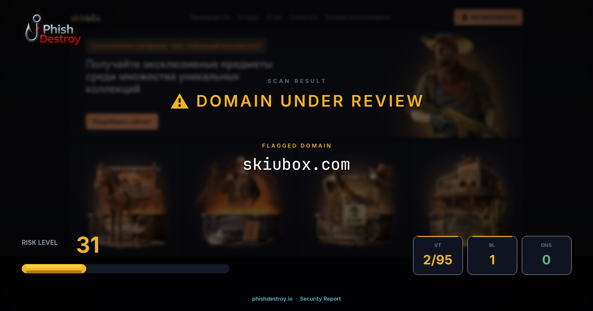 skiubox.com phishing report — threat analysis by PhishDestroy