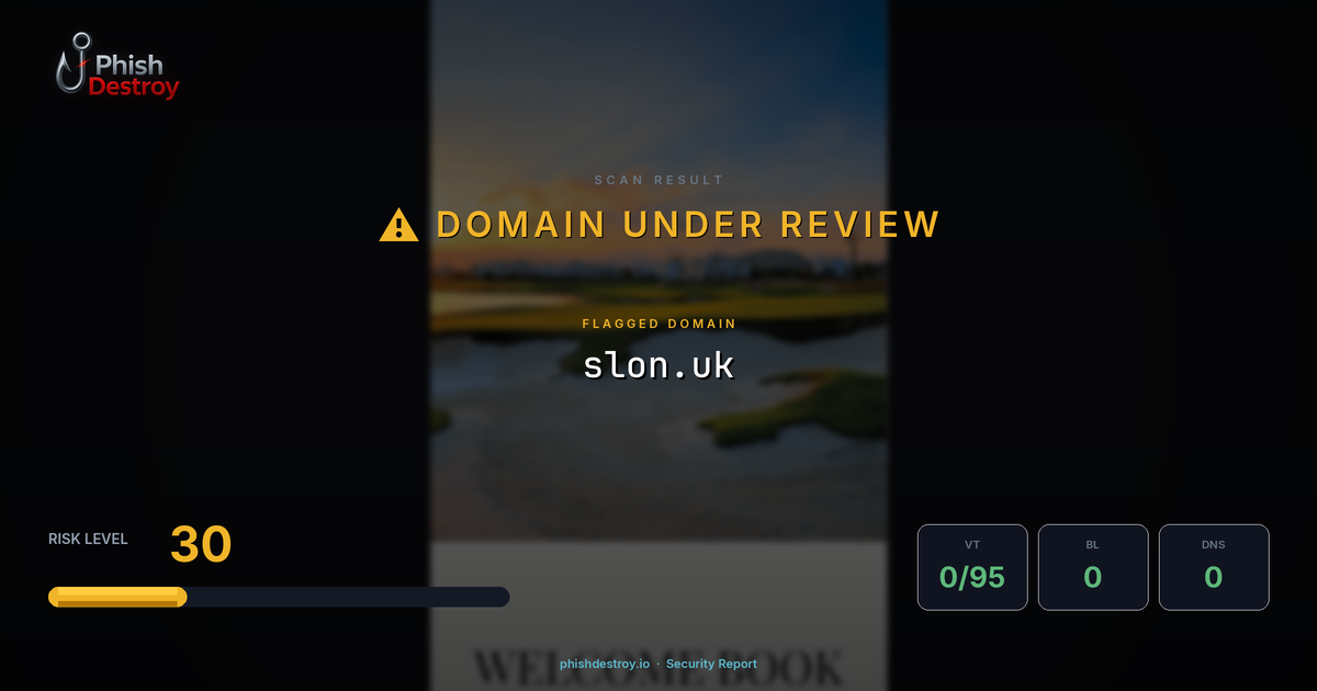 slon.uk phishing report — threat analysis by PhishDestroy