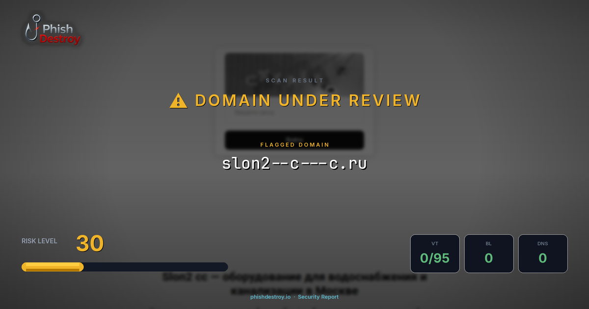 slon2--c---c.ru phishing report — threat analysis by PhishDestroy
