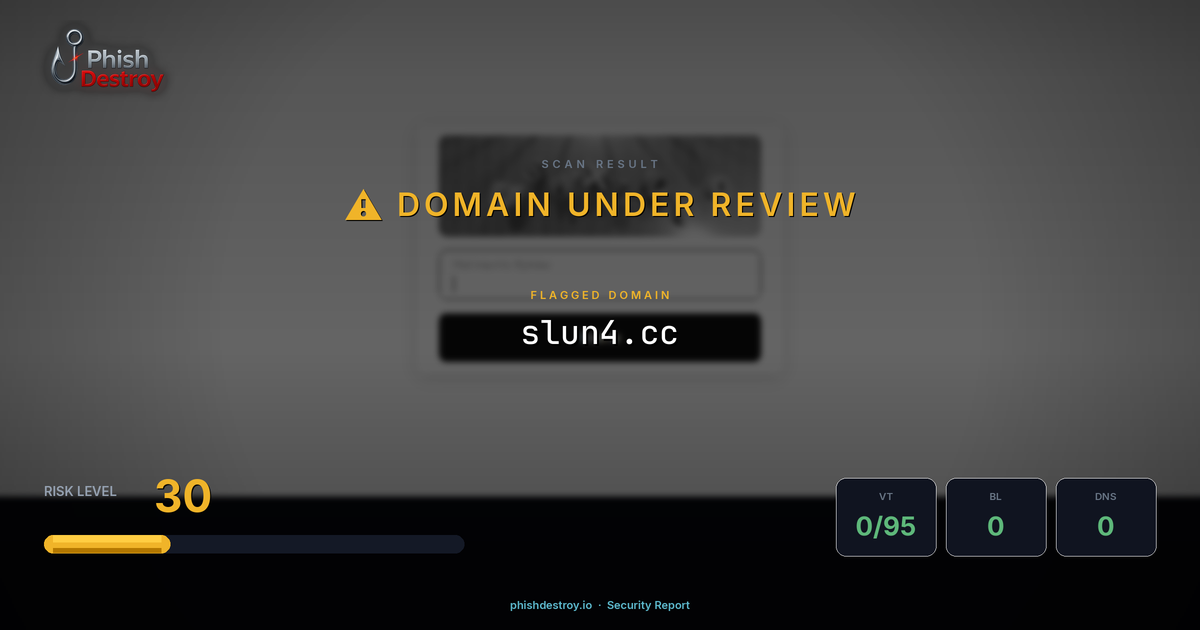 slun4.cc phishing report — threat analysis by PhishDestroy