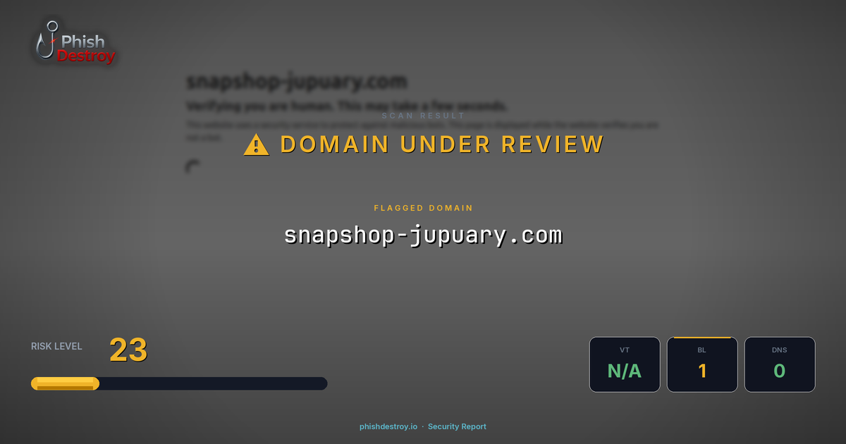 snapshop-jupuary.com phishing report — threat analysis by PhishDestroy