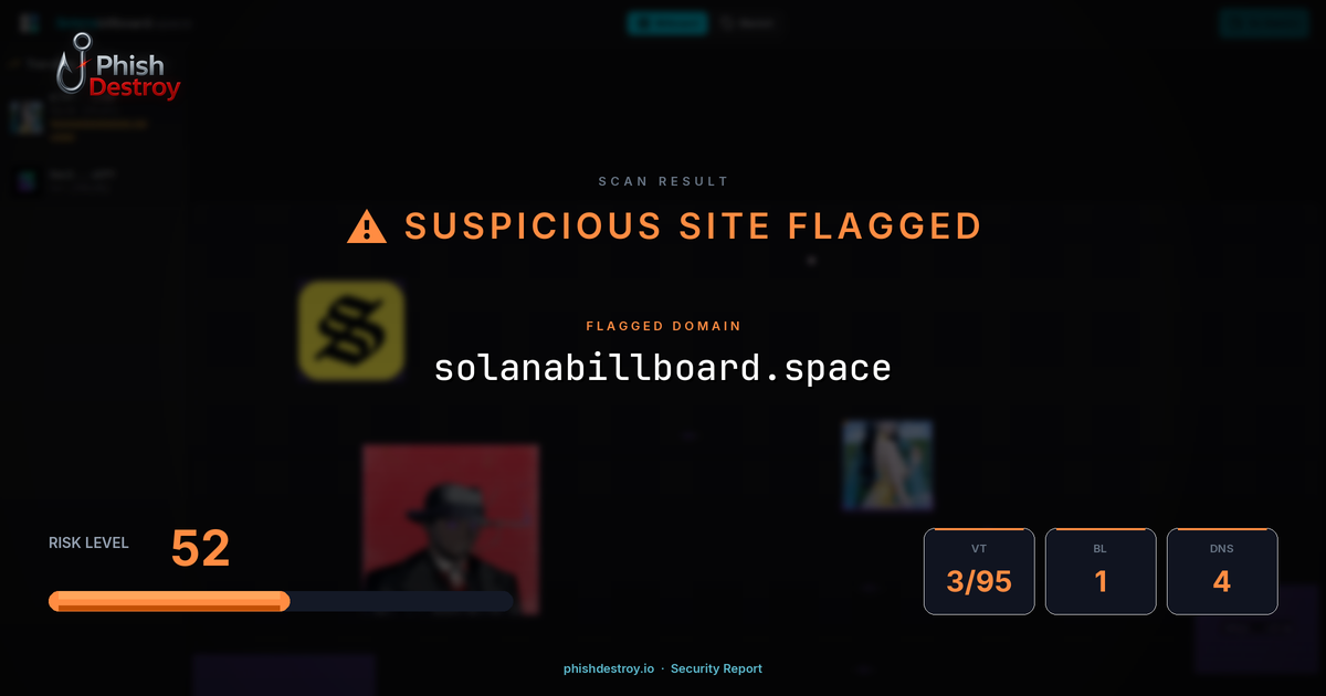 solanabillboard.space phishing report — threat analysis by PhishDestroy