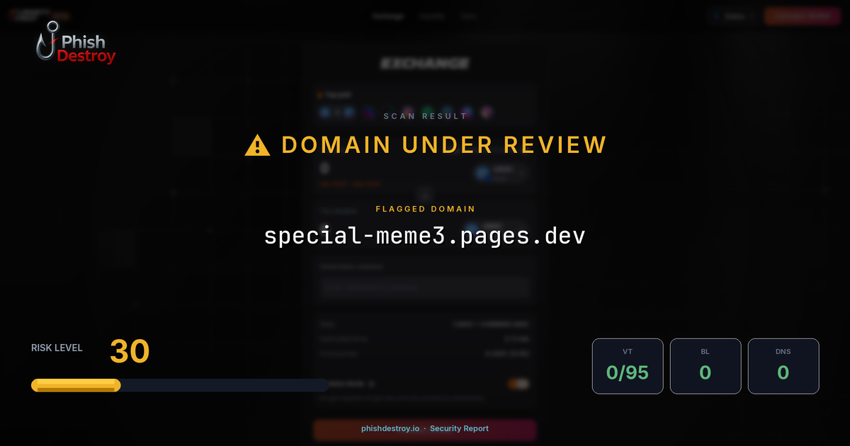 special-meme3.pages.dev phishing report — threat analysis by PhishDestroy