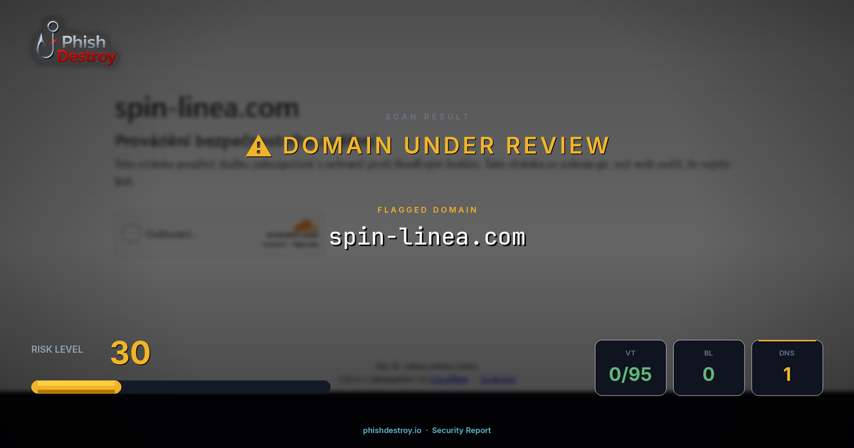 spin-linea.com phishing report — threat analysis by PhishDestroy