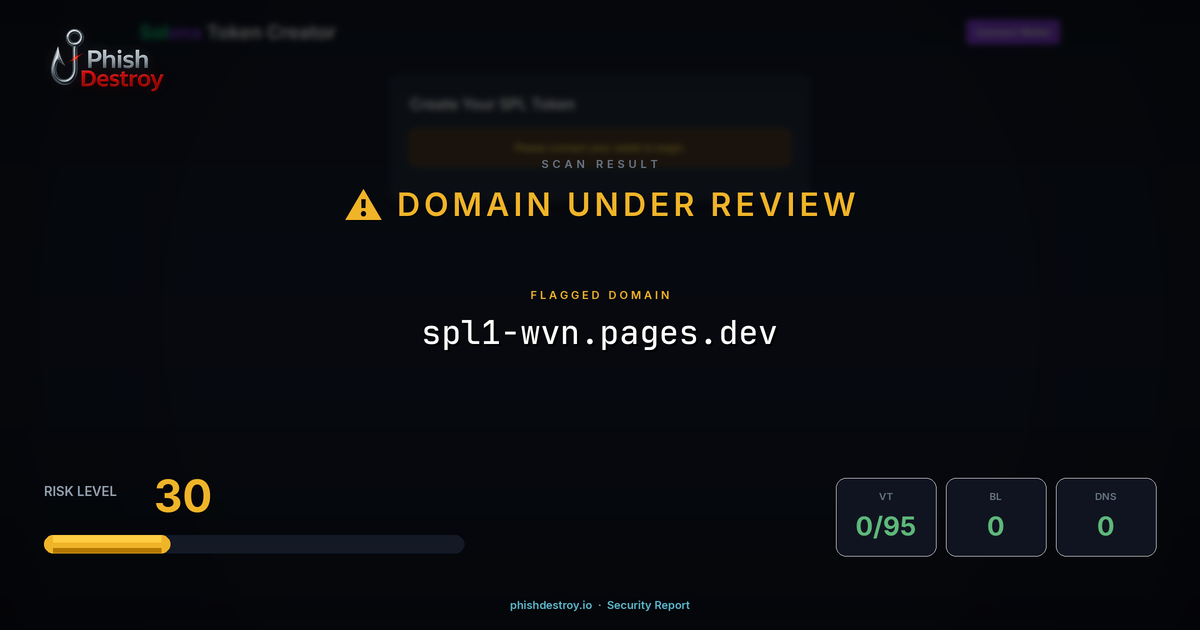 spl1-wvn.pages.dev phishing report — threat analysis by PhishDestroy