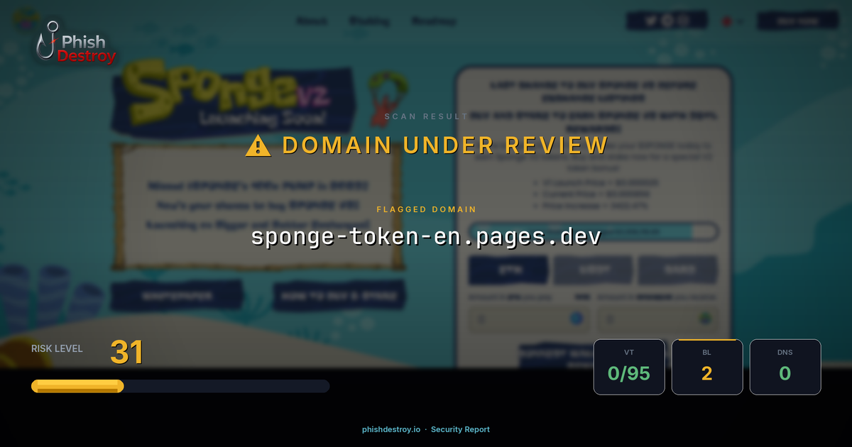 sponge-token-en.pages.dev phishing report — threat analysis by PhishDestroy
