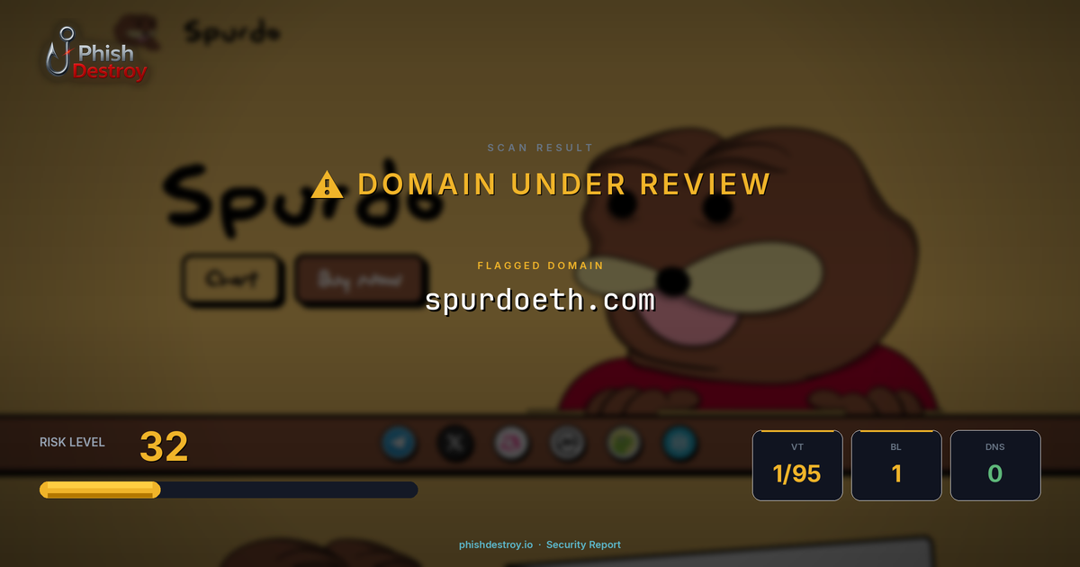 spurdoeth.com phishing report — threat analysis by PhishDestroy