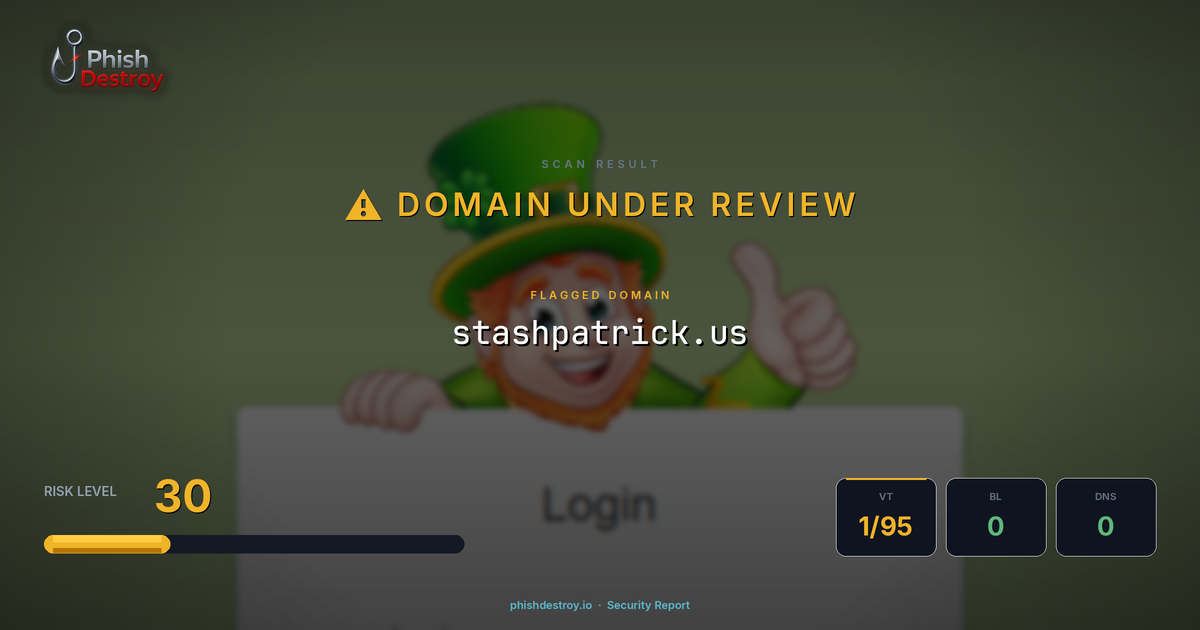 stashpatrick.us phishing report — threat analysis by PhishDestroy
