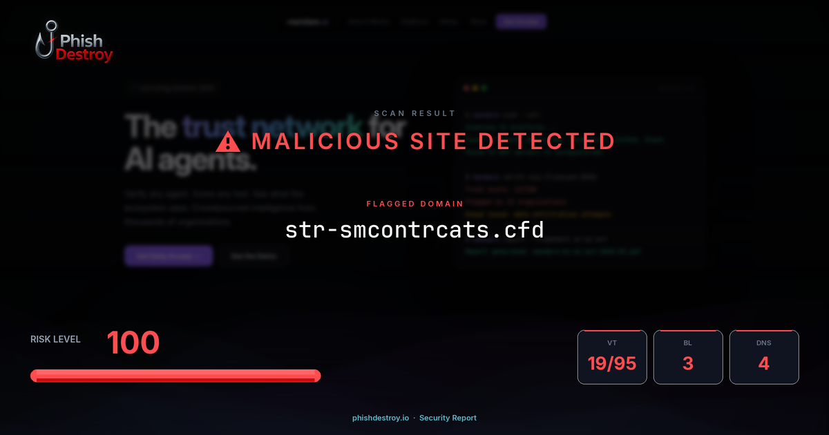 str-smcontrcats.cfd phishing report — threat analysis by PhishDestroy