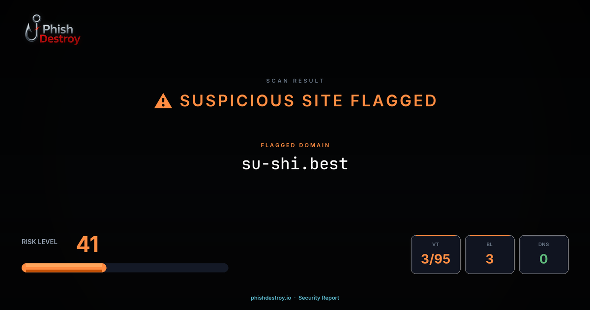 su-shi.best phishing report — threat analysis by PhishDestroy